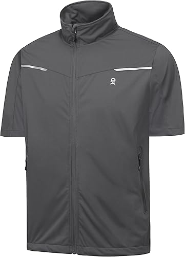 Little Donkey Andy Chalecos ligeros Softshell para hombre, chaquetas de manga corta para golf, senderismo, correr