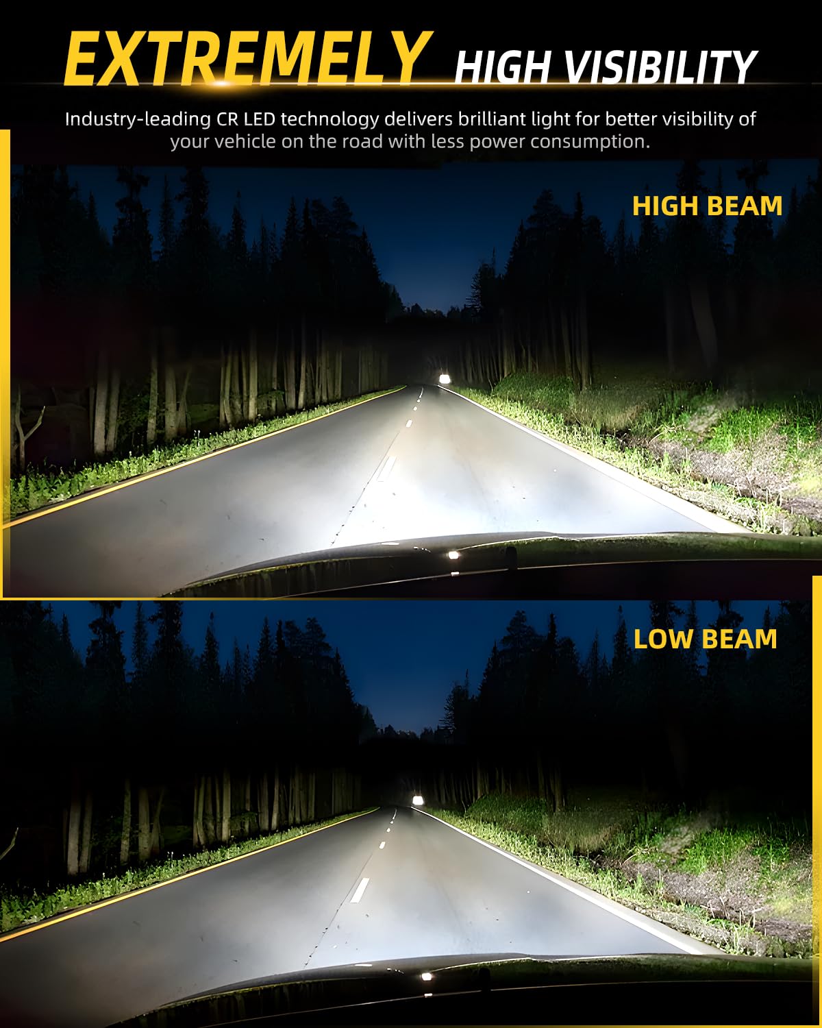 CO LIGHT 7 Inch LED Headlight Round E-Mark Approved HiLo Beam Compatible with JK TJ LJ CJ H6024 Headlamps 2PCS product thumbnail 4