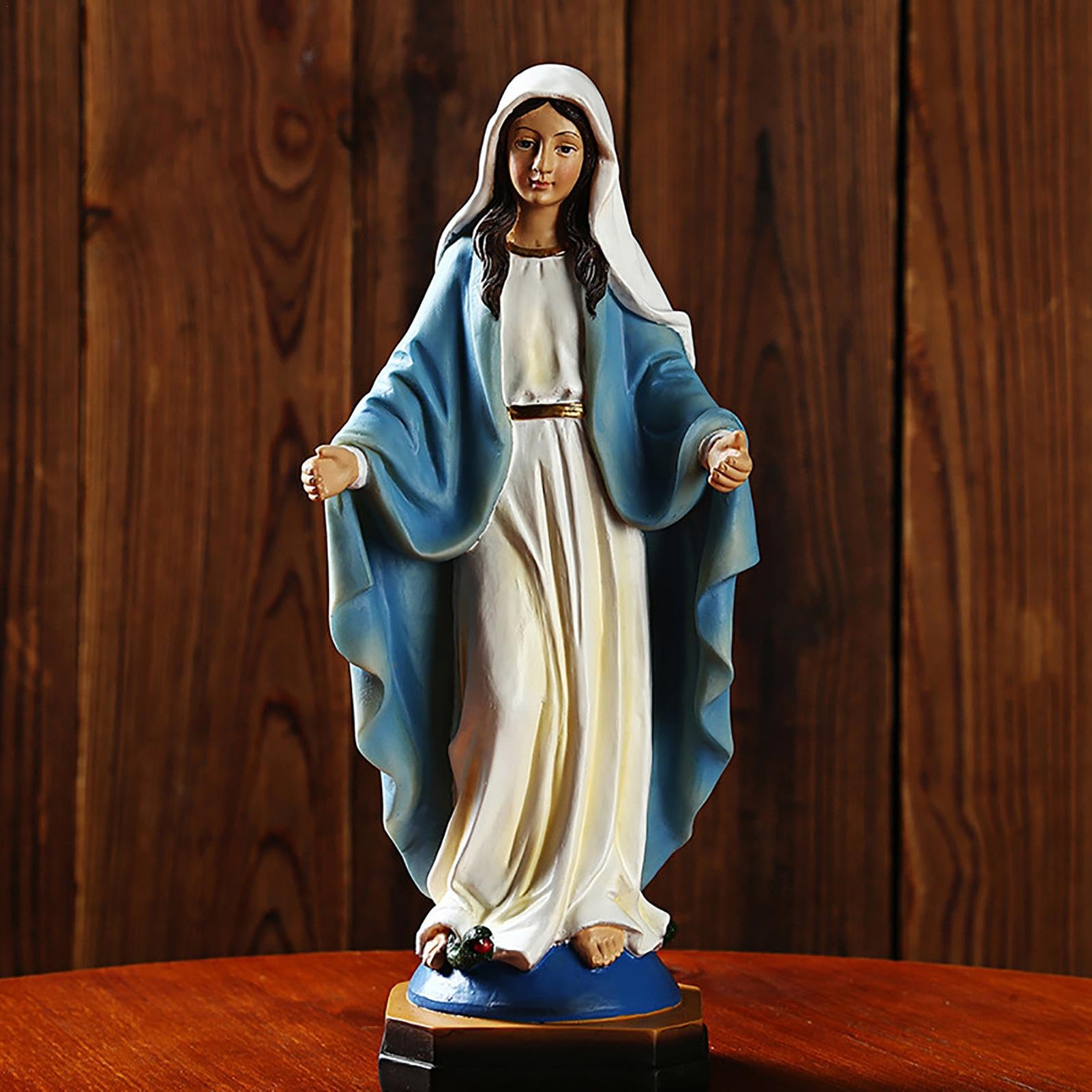 2 Stück Marien-Statuen Aus Zinklegierung – Vintage Heiligenfigur Für Dekoration, Altar Oder Geschenk