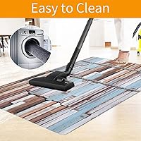 Vista 11 de Teal Hardwood Floor Desk Chair Mat, Painted Wood Board Horizontal Lines Birthdays Easter Holiday Print Backdrop Image, Protects Hardwood Floor Under