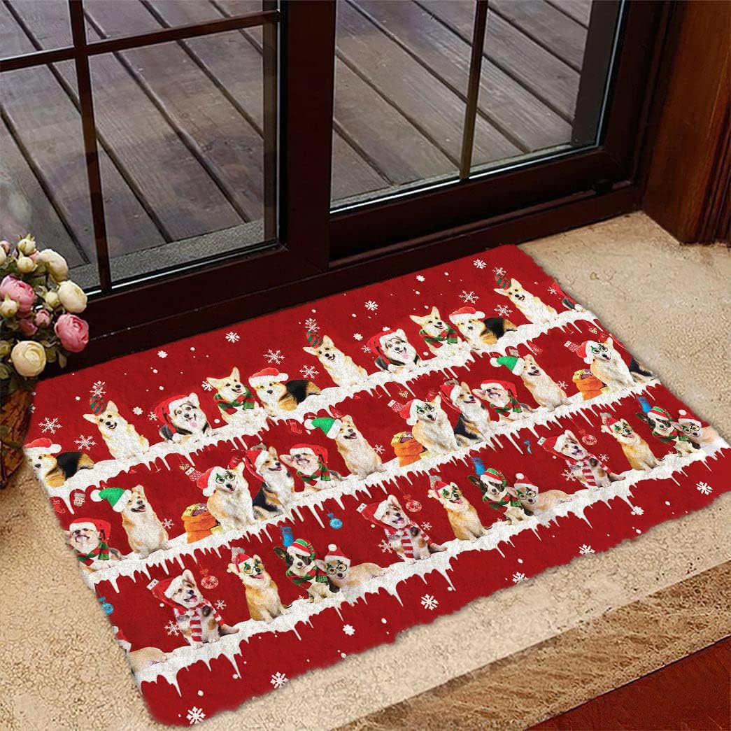 Door Mat Indoor Entrance Print Flannel Funny Merry Christmas Doormat
