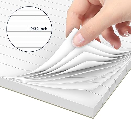 Miniatura 3 de Paquete de 8 blocs de notas de papel blanco de 4 x 6 pulgadas, bloc de notas pequeño para estudio de trabajo, bloc de notas forrado, mini bloc de