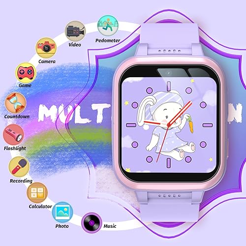 Miniatura 2 de Reloj inteligente para niños con juegos de rompecabezas, pantalla táctil HD, cámara de video, reproductor de música, podómetro, reloj despertador,