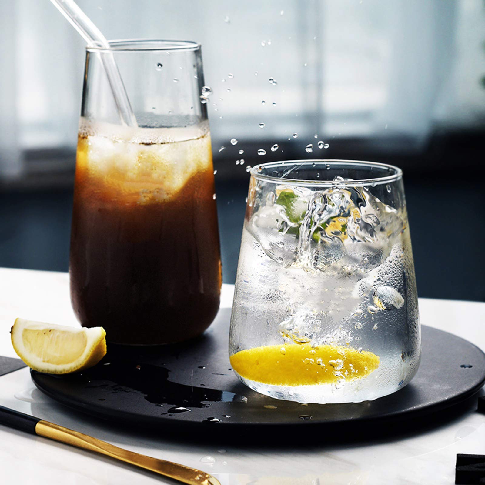 Simply Straws Cannucce In Vetro Dritte 25,4 Cm – Set Da 6, Per Barattoli 680g E Bicchieri Alti, Con Spazzola, Lavabili