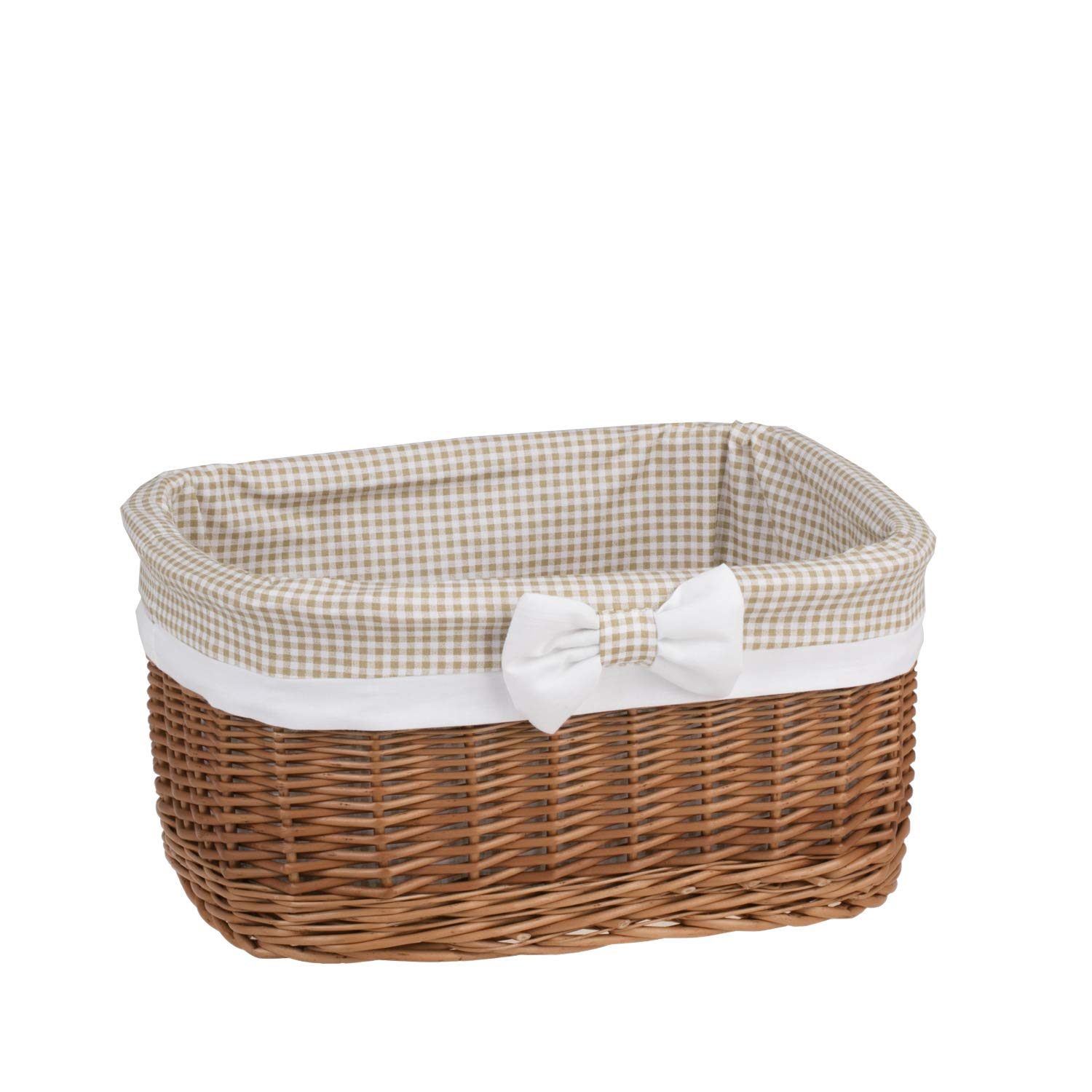 Boîte cadeau de baptême et mariage en osier : panier naturel e-wicker24 unique
