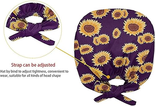 Miniatura 4 de Babrukda Paquete de 4 gorras con banda para el sudor ajustable, gorro de Navidad