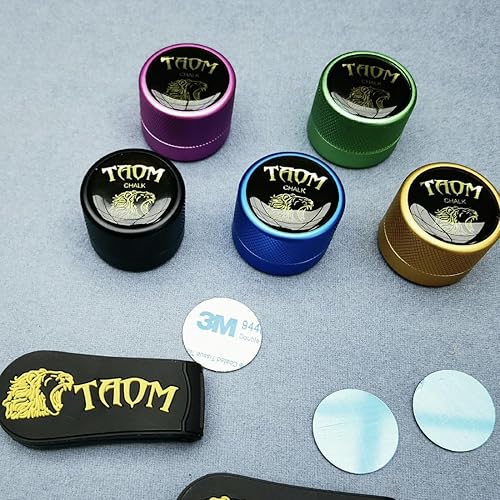 Vista 32 de TAOM - Soporte para tiza de piscina, herramienta práctica redonda, accesorios de billar, mini estuche magnético para tizas, contenedor de caja