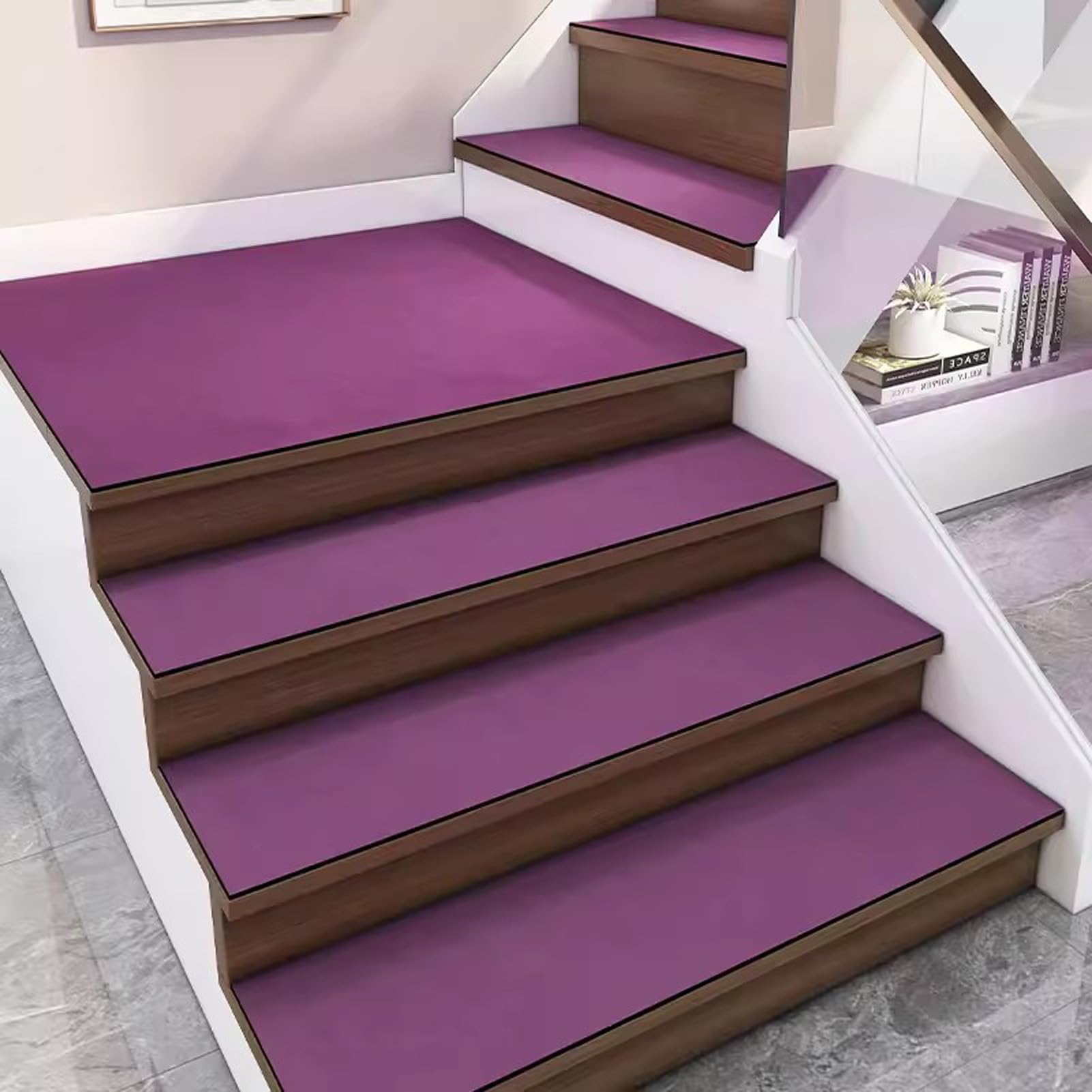 Alfombras antideslizantes para escaleras interiores con base de seguridad lavable