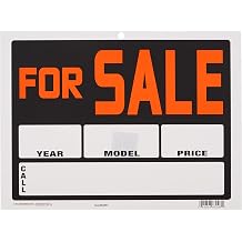 9x12" PVC Sign "for Sale" Year/Model/Price/Call