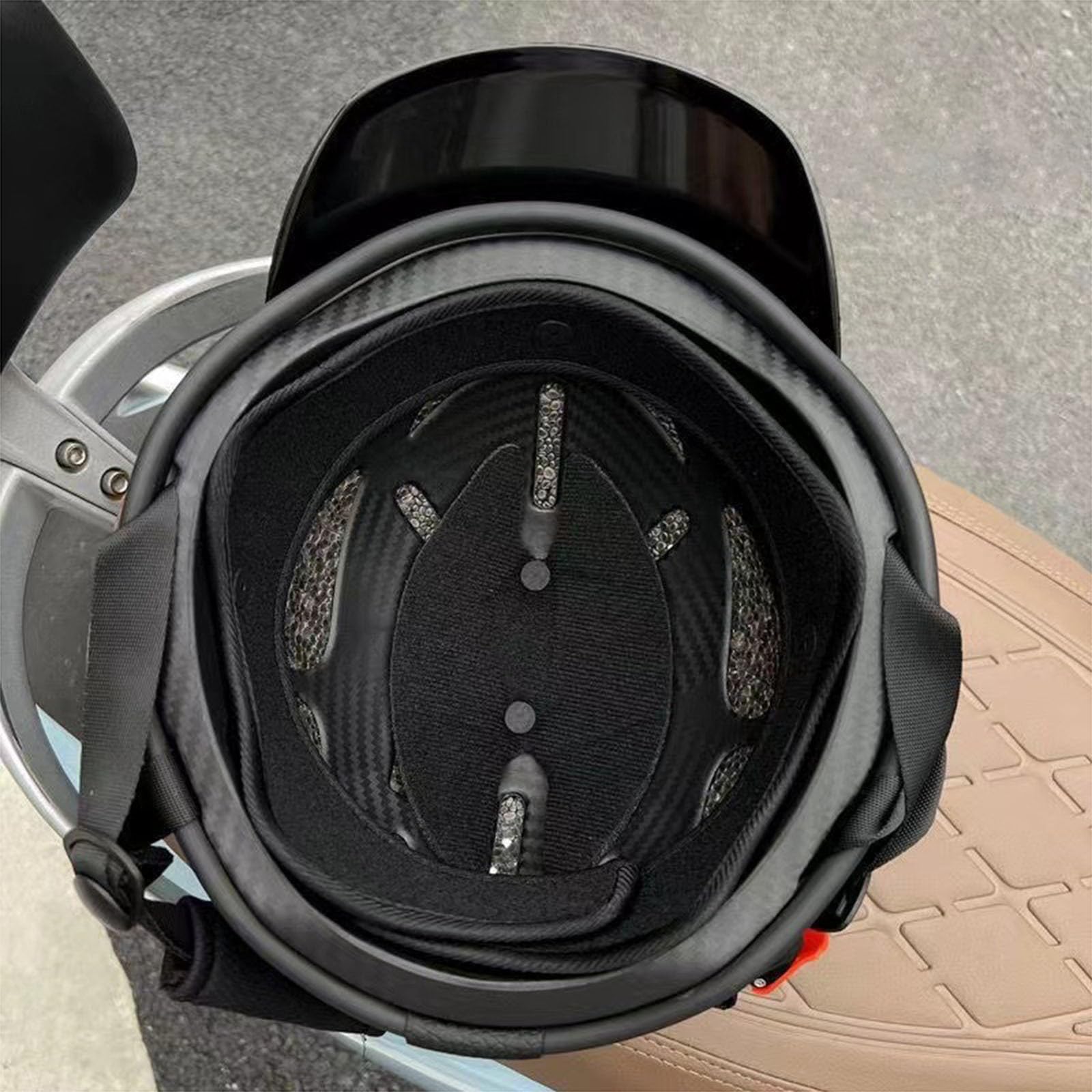 Casque Moto pour Scooter Et Cyclomoteur, Moto Casque Jet Bol Vintage ECE Homologué, Casque Moto avec VisièRe, pour Hommes Et Femmes