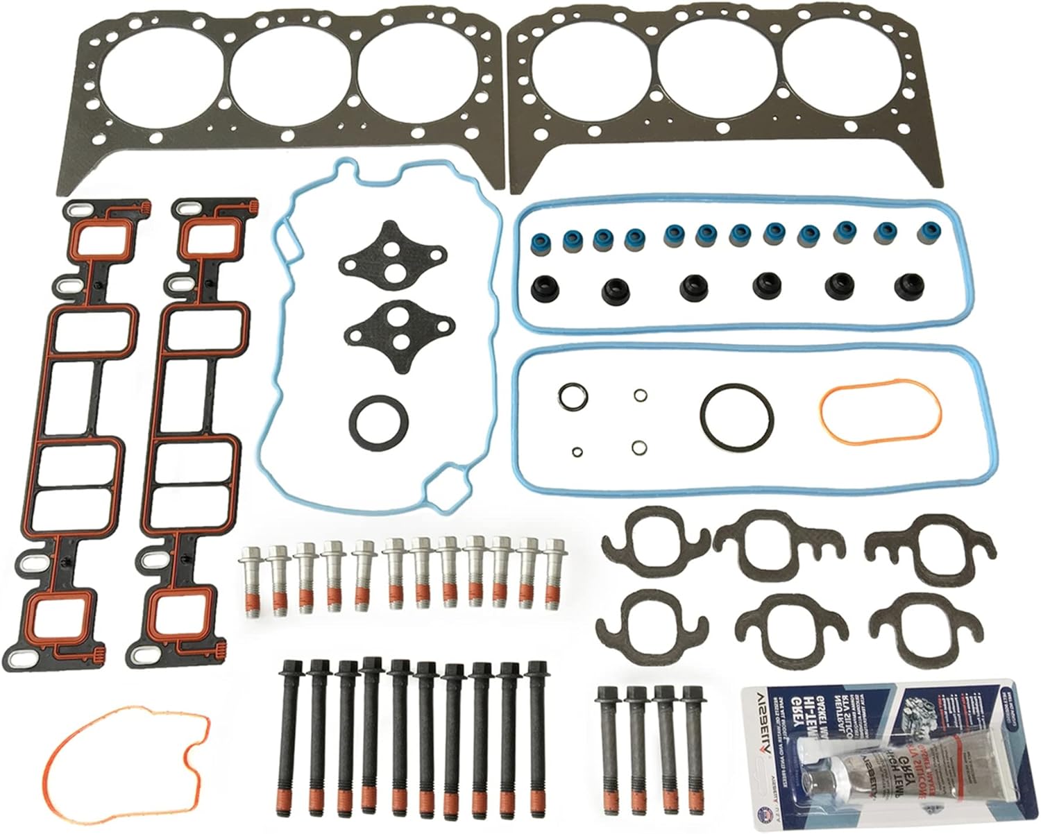 Partsflow Head Gasket Set W/ 26 Head Bolts for Chevy Astro for Chevy Blazer for Chevy C1500 for Chevy Express 1500 for GMC C1500 for GMC Jimmy for GMC Safari for Isuzu Hombre for Olds Bravada 4.3L V6