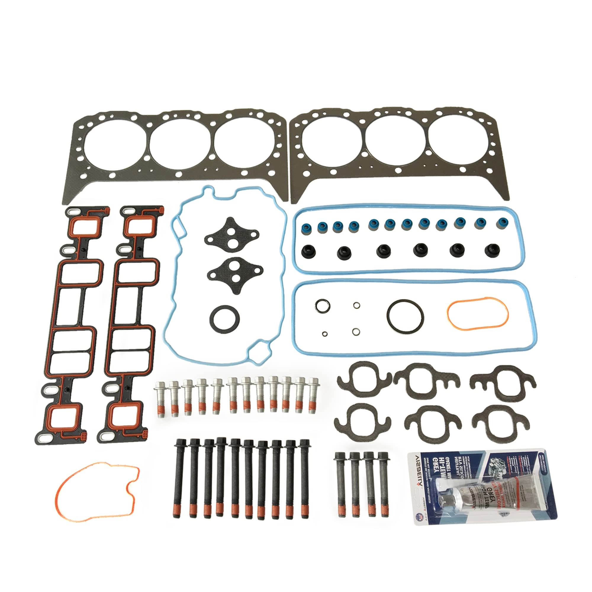 Partsflow Head Gasket Set W/ 26 Head Bolts 4.3 OHV VIN X