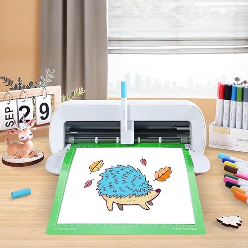 Miniatura 4 de REALIKE Alfombrilla de corte de 8.5 x 12 pulgadas para Cricut Joy Xtra, alfombrillas de corte de agarre estándar verde para accesorios Cricut Joy