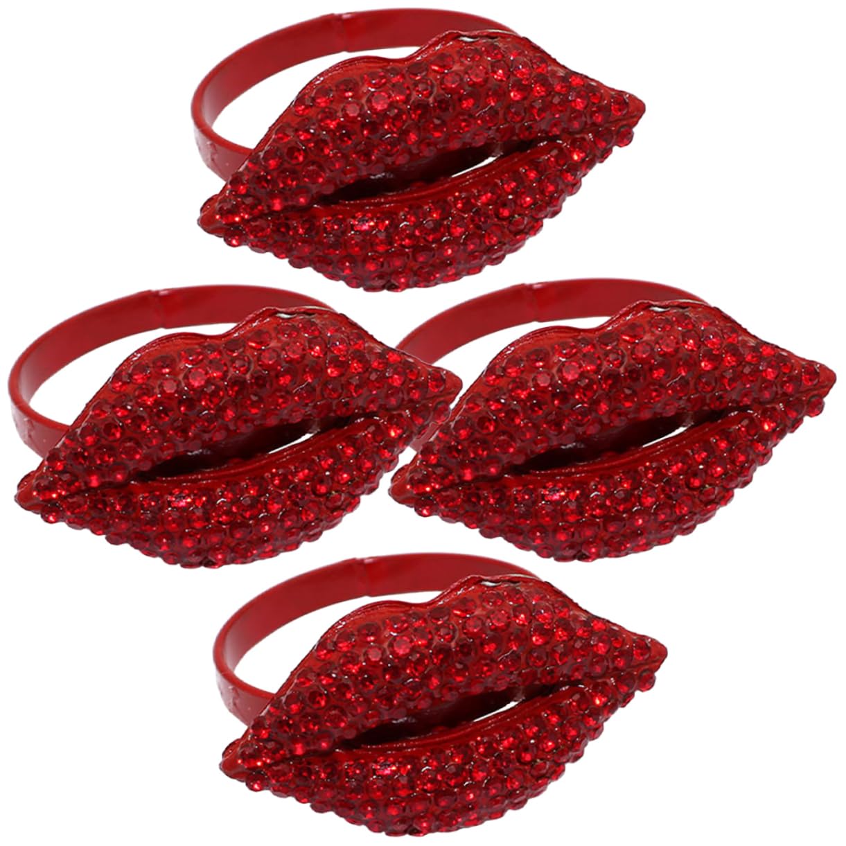 Alipis 3 Series Anillos De Servilleta De Hebillas Decorativas para De San Valentín Soporte De Servilleta De Elegante Accesorios para Eventos Y Decoración De Mesa 4 Piezas X 3
