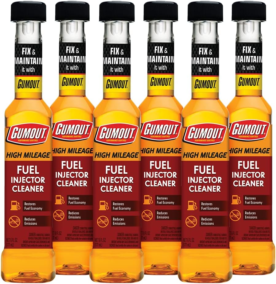 Gumout 510013 High Mileage Fuel Injector Cleaner, 6 oz. (Pack of 6)