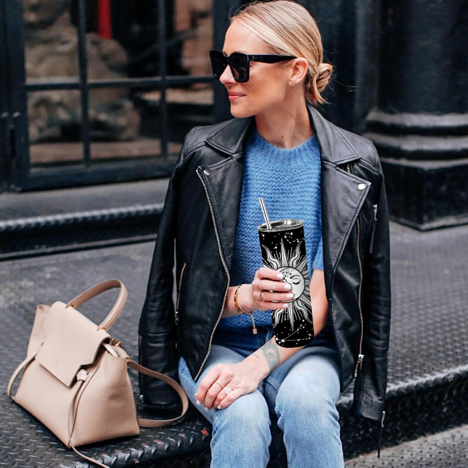 Sunmdecor Sea Turtle Coffee Mug, 20oz Tumbler with Lid and Straw - Double Wall Insulation Stainless Steel Cups For Hot or Cold Beverages, Perfect For Travel, Office, and Christmas Gifts - Image 5