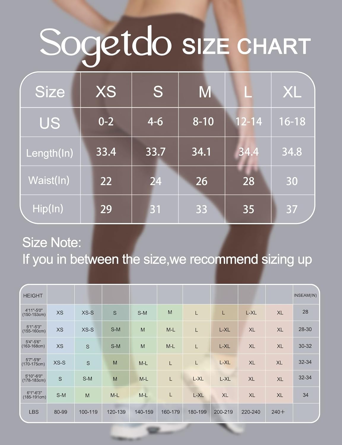 Sogetdo Yoga Leggings for Women Hidden Scrunch Butt Non See Through High Waisted No Front Seam Athletic Gym Workout Pants - Image 6