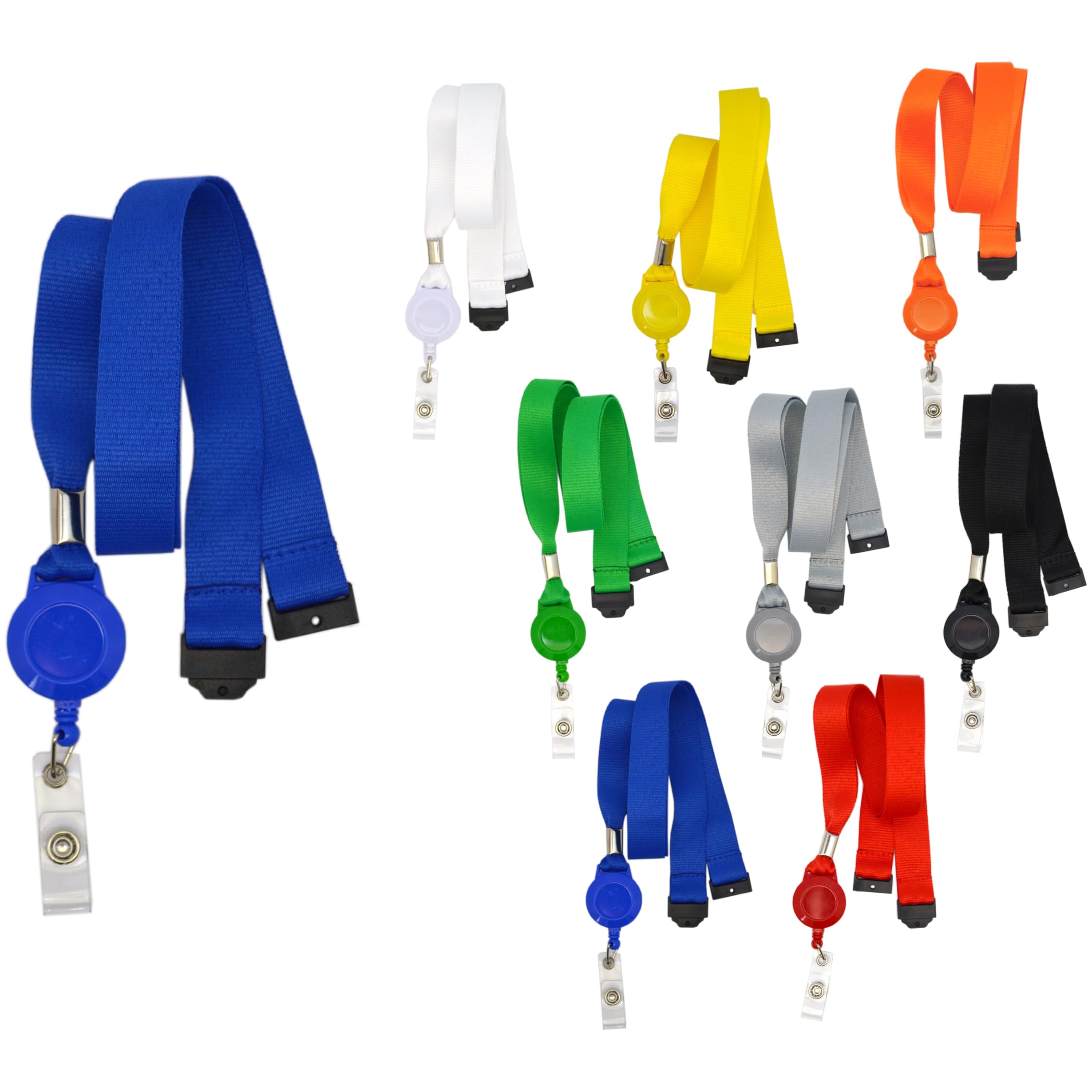 50 Pezzo Cinturino Portachiavi Con Porta Cartellino, Porta-Sci Cordino 20 MM Ampio, Nacken-Sicherheitsclip, Chiusura
