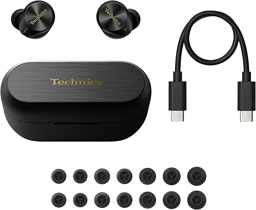 Vista 11 de Technics Auriculares Bluetooth inalámbricos de alta fidelidad prémium con cancelación de ruido avanzada, conectividad multipunto de 3 dispositivos