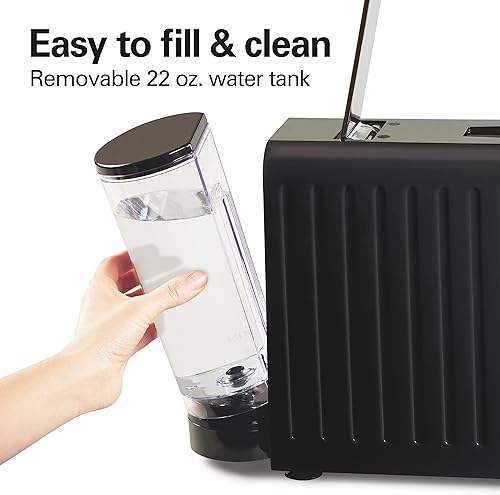 Miniatura 5 de Hamilton Beach Potente bomba italiana de 19 barras, depósito de agua de 22 onzas, tamaño de taza personalizado, capacidad para 13 cápsulas, negro