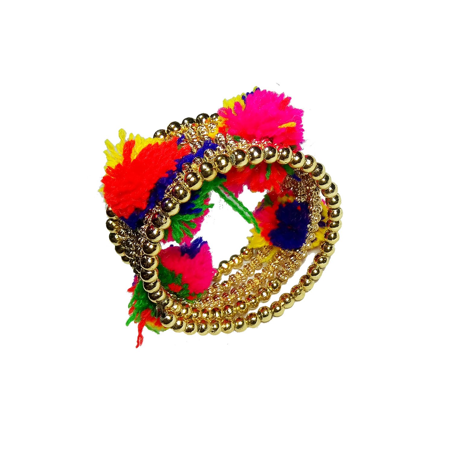 Salvus App SOLUTIONS Beautifully Handmade Fashionable Pom Pom Bracelets Set of 2 - Free Size (B0757VC3MB) Amazon Price History, Amazon Price Tracker