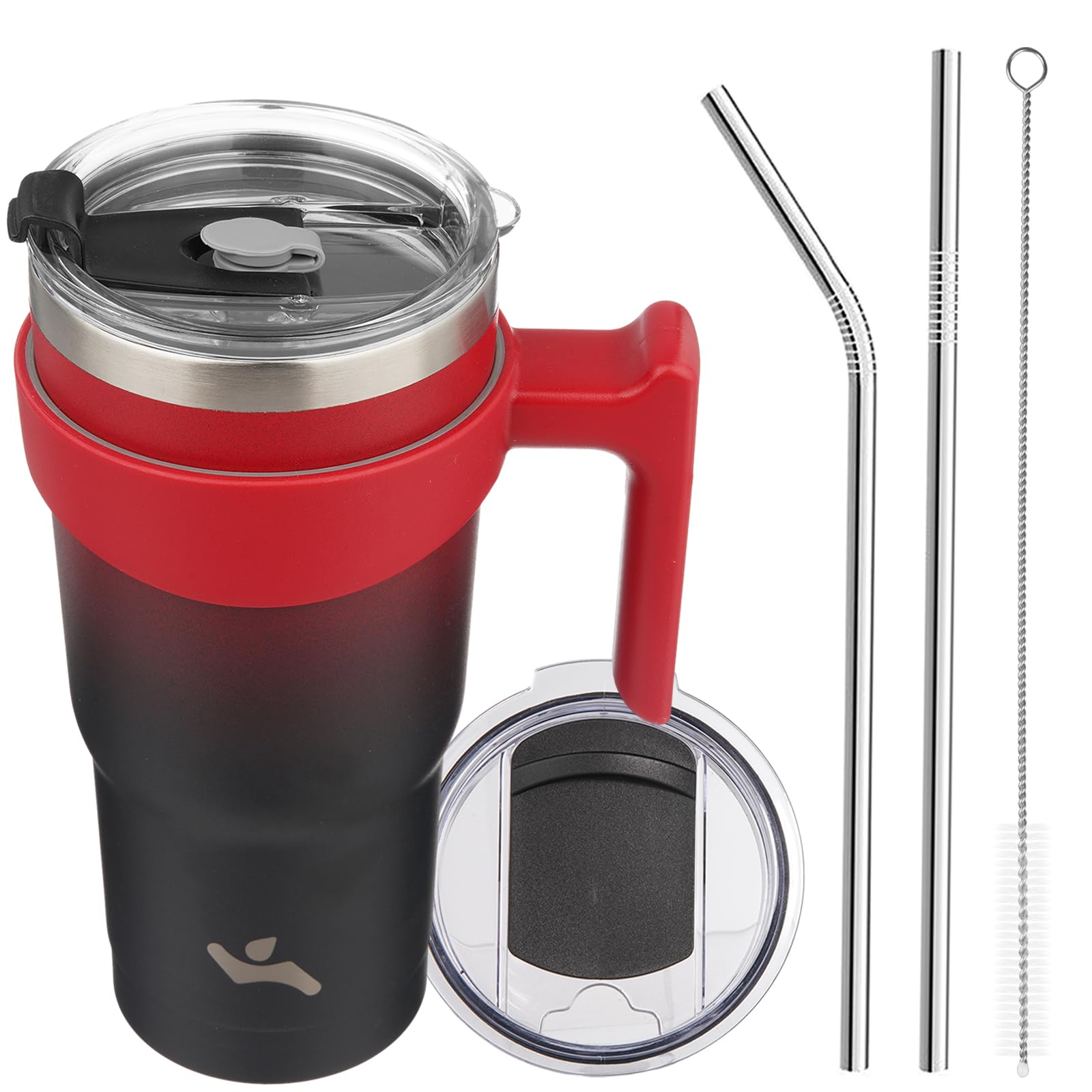 Konokyo 20 oz Tumbler with Handle and Straw, Insulated Travel Mug