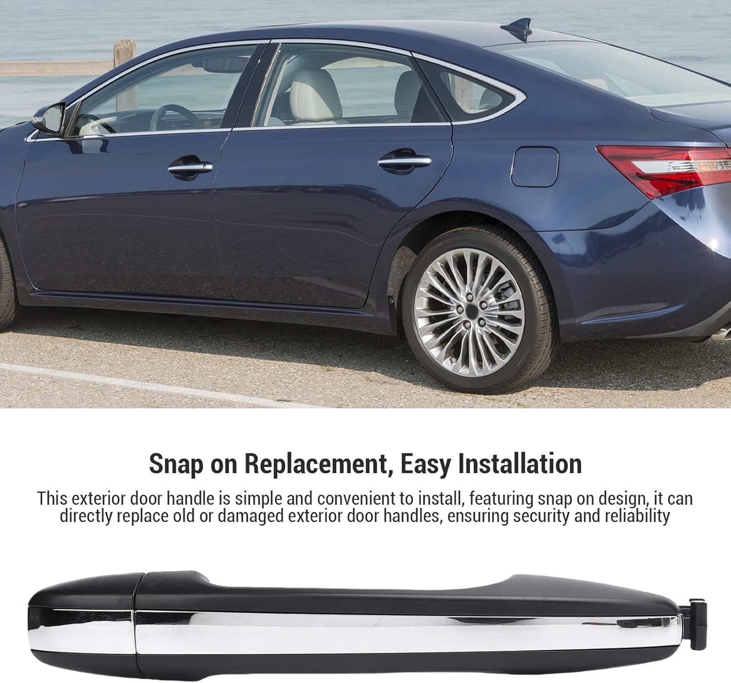 ciciglow Exterior Door Handle, Installation Door Handle Replacement for Avalon 2013-2018, for Venza 2009-2013 Car, High Strength, Lightweight and Wearable (Rear Right)