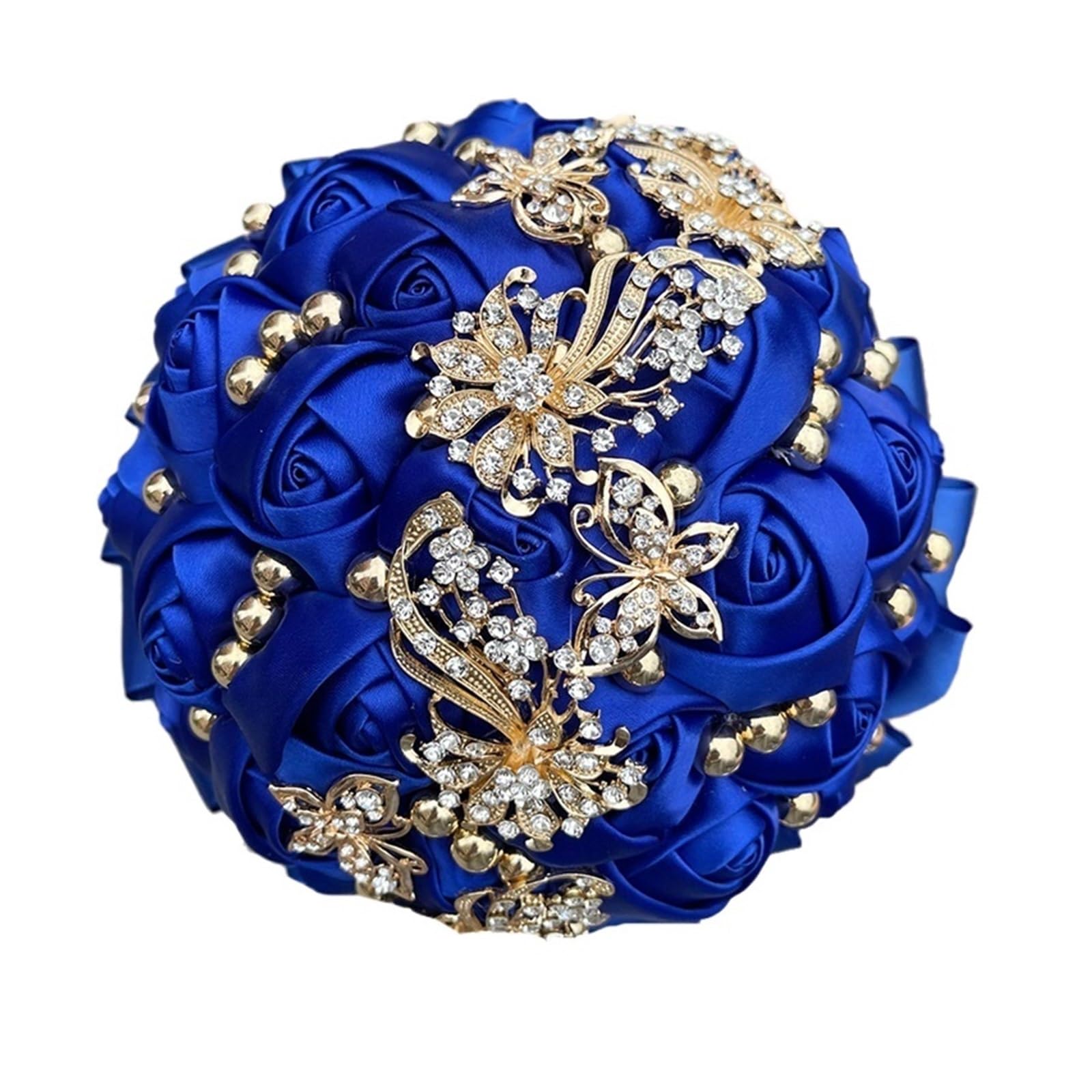 NDLHXKFRP Wedding bouquets for brides and bridesmaids, Artificial Wedding Bouquet Bridesmaid Multicolor Multiple Sizes(Orange,24CM)