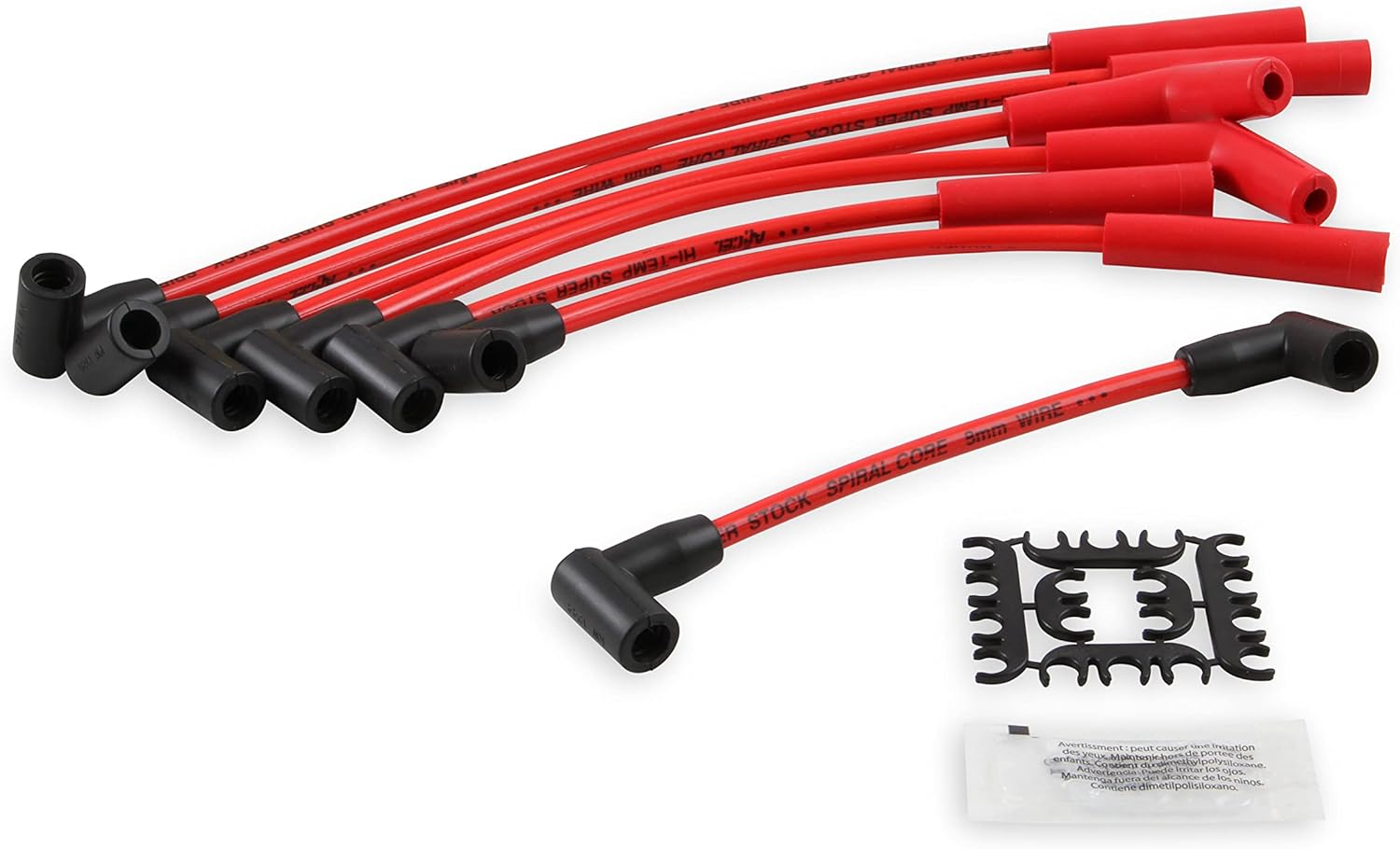 ACCEL 5129R Spark Plug Wire Set - Super Stock Spiral Core 8mm - Black