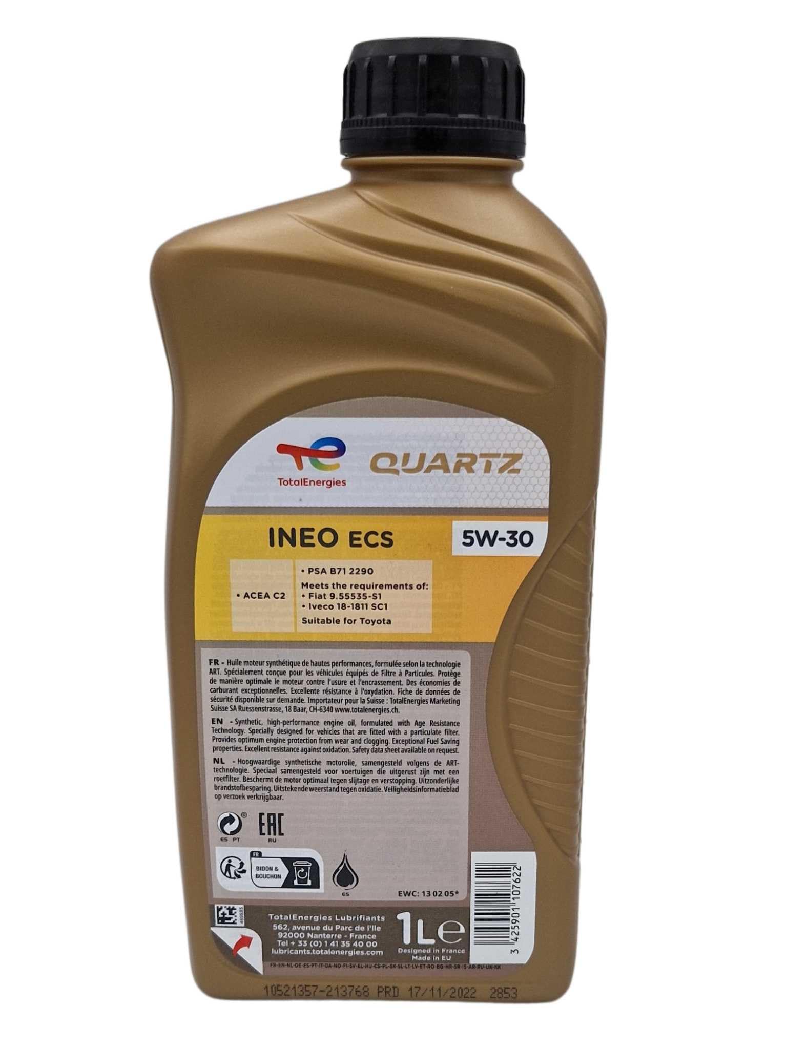 Olio motore Auto TOTAL INEO ECS (5 LITRI)