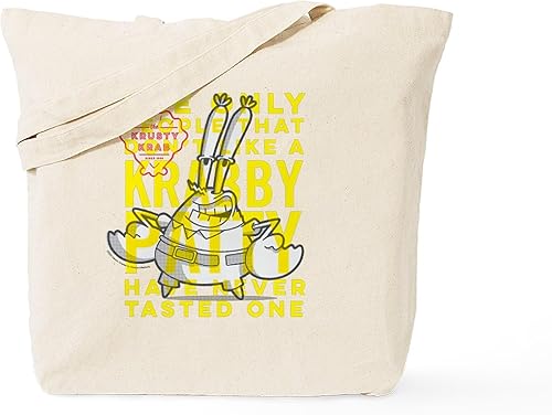 CafePress People That Don't Like Krabby Patt Natural Canvas Tote Bag, Cloth Shopping Bag