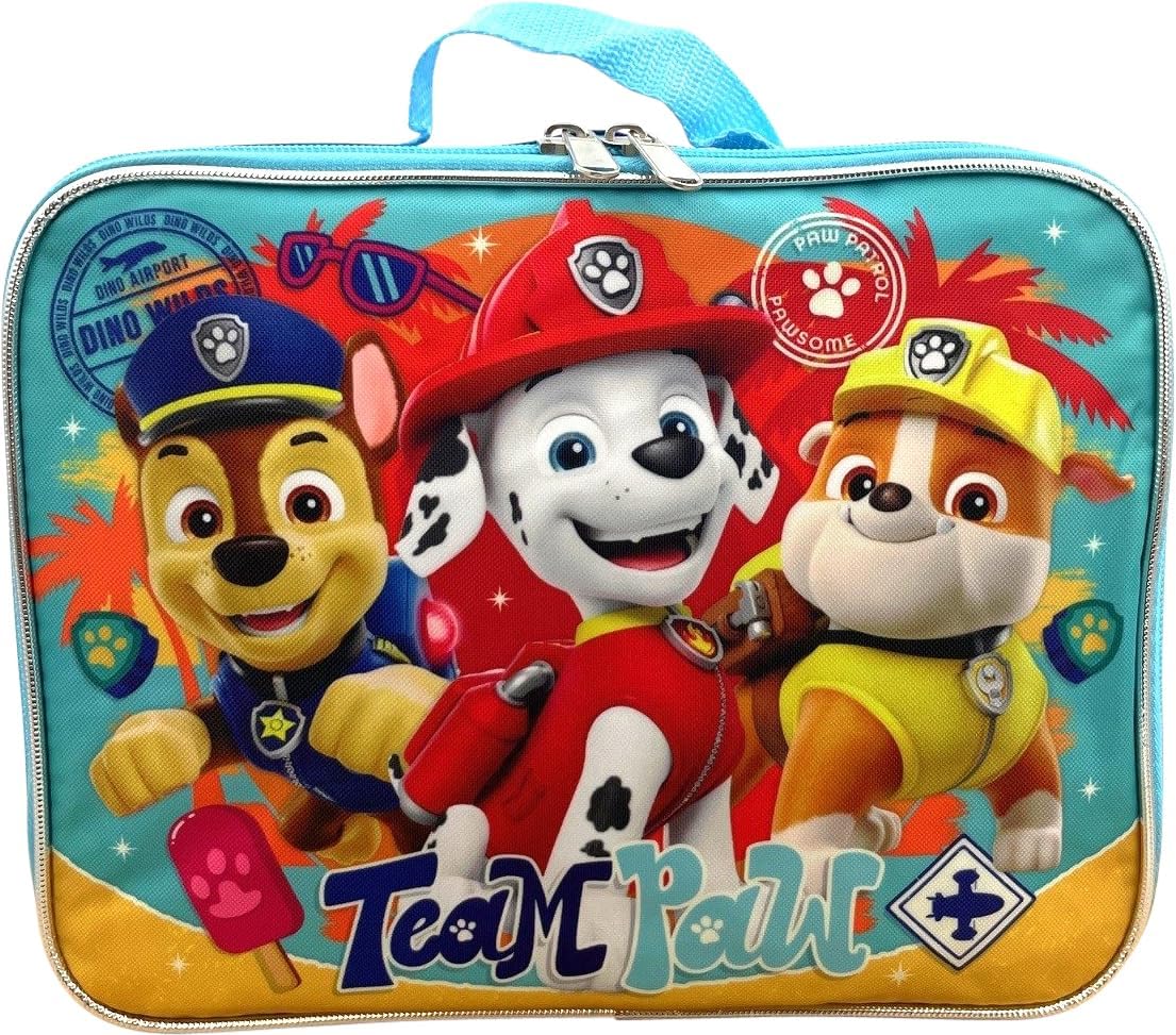 Ruz Paw Patrol Boy's 16 Inch Backpack With Removable Matching Lunch Box Set (Royal Blue-Blue)