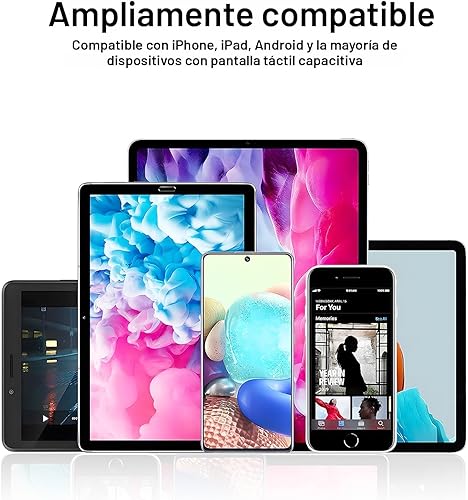 Miniatura 7 de Stylus (5 unidades), lápiz capacitivo 2 en 1 para pantalla táctil, alta precisión y sensibilidad, adecuado para tabletas iPhone/iPad/Android