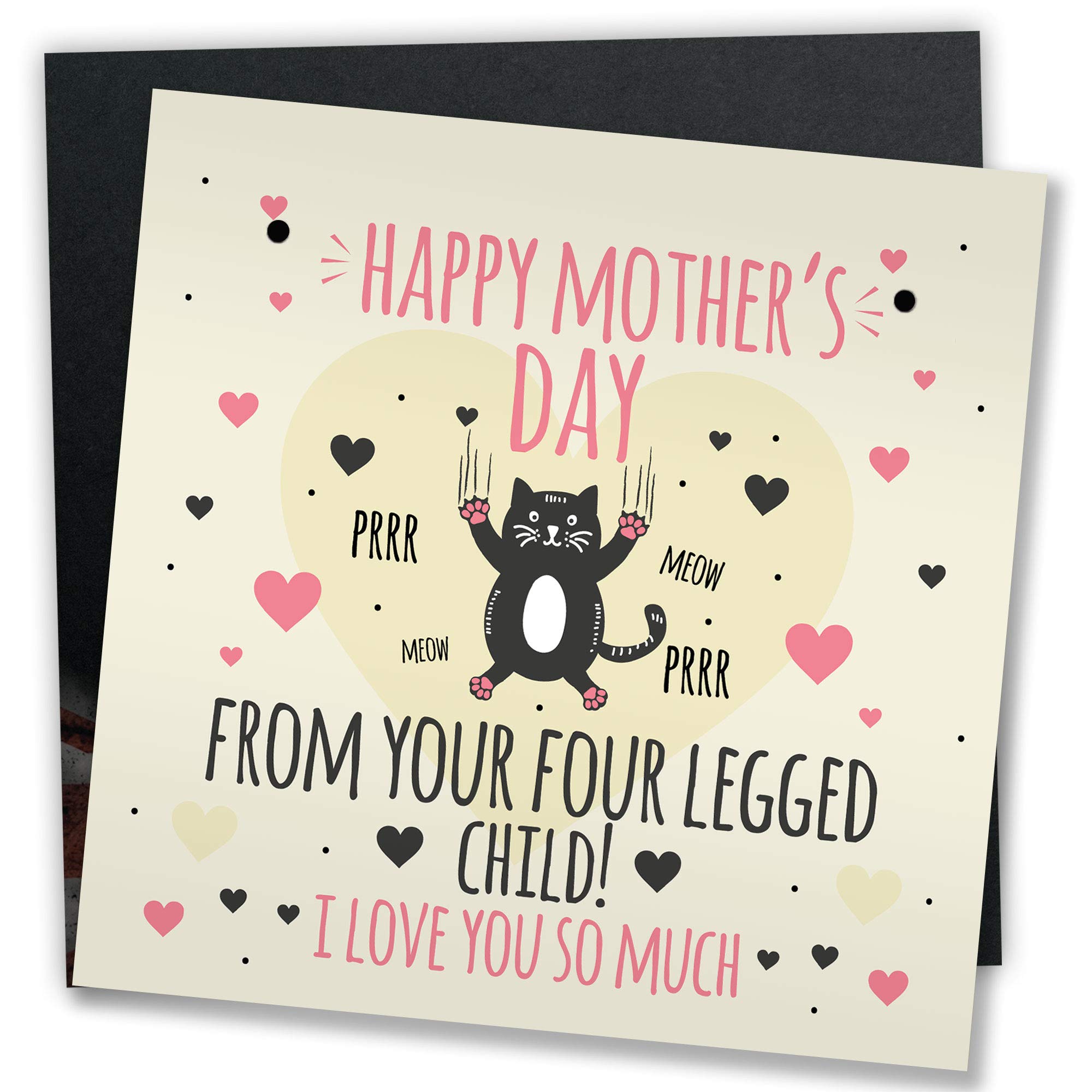Red Ocean Red And Metallic Mothers Day Card Funny Joke Mother's Day Card Mum Humour Card From Cat Keepsake Plaque