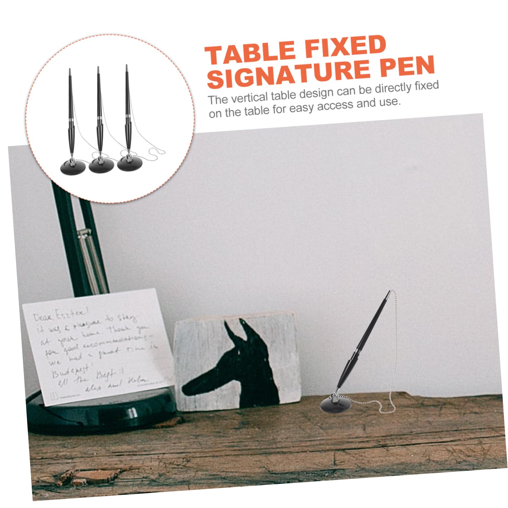 Angoily 12 Pezzi Penne Scrittura Business con Supporto Tavolo Rotante Elegante per Ufficio Hotel e Riunioni Design Confortevole e Raffinato