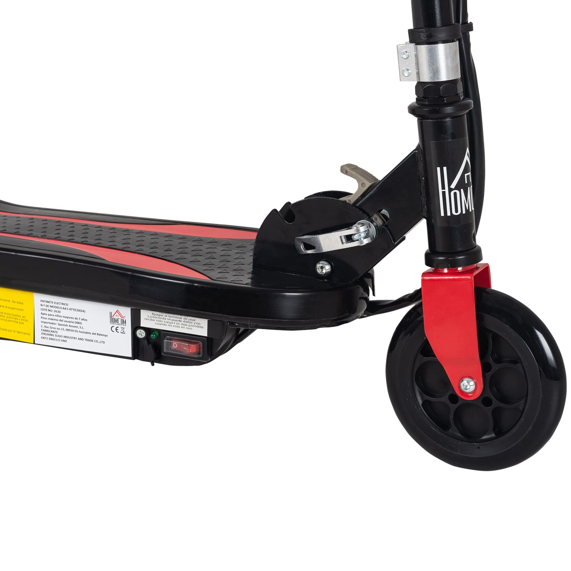 HOMCOM Patinete Eléctrico Plegable para Niños de 7-14 Años, Patinete Eléctrico con Velocidad MAX. 12 km/h, Alcance de 8 km, Altura Ajustable, Freno de Mano — view 8