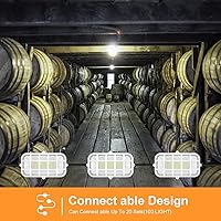 Vista 6 de 50ft LED Construction String Lights 150W Super Bright 15000LM Work Lights String Connectable Design for Workplace, Warehouse, Garage, RV, Indoor and