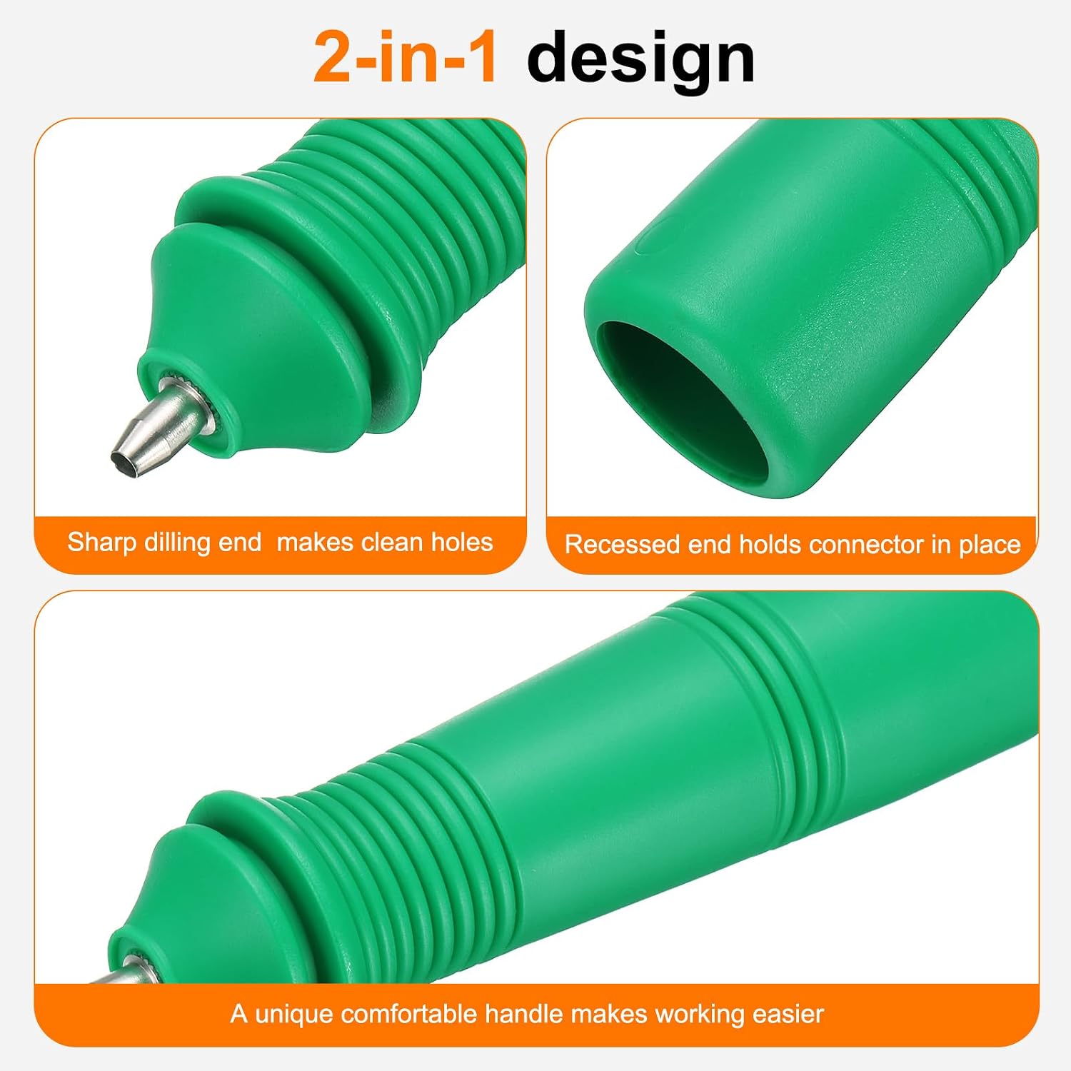 HARFINGTON Drip Irrigation Hole Punch Tool 3mm Drip Hose Irrigation Hole Opener Irrigation Drilling Tools Garden Drill Hose Connector Puncher for Lawn Garden Watering image 4