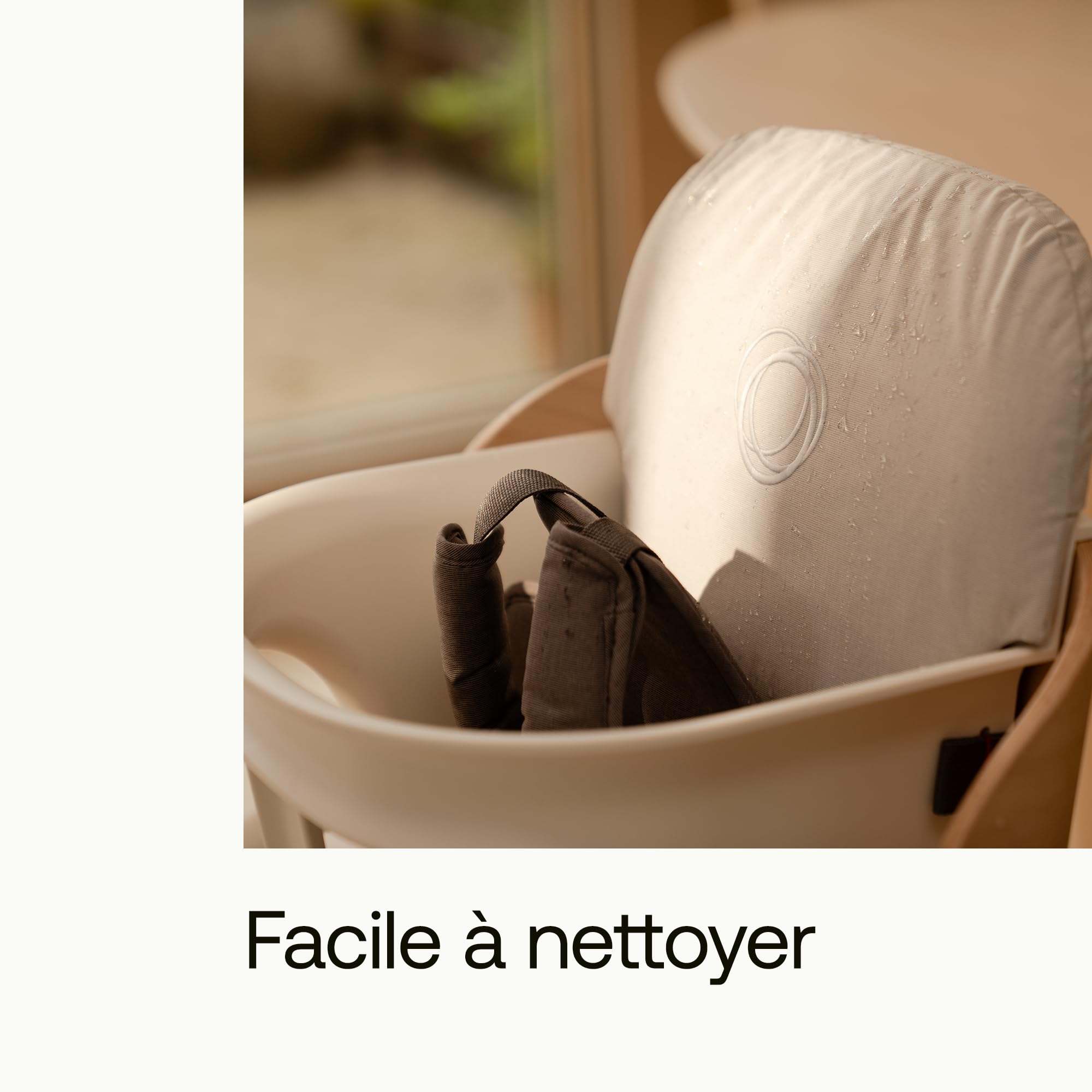 Bugaboo Giraffe, Kit bébé pour chaise haute, pour bébés de 6 à 36 mois, avec siège et harnais de sécurité 5 points, réglable d'une seule main, fabriqué en plastique biologique, Gris