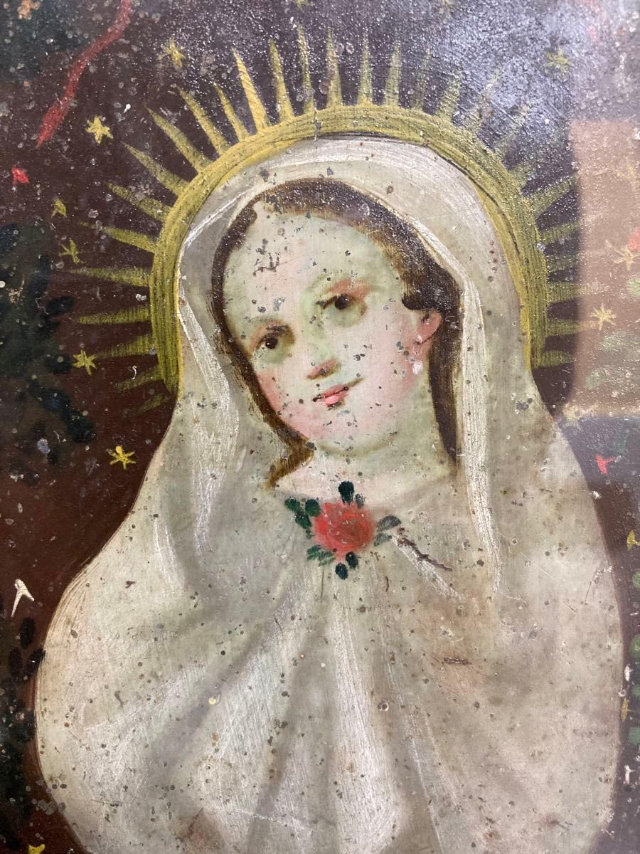 Amazon.co.jp: 【本物保証メキシコイコン 真筆 額装 イコン キリスト教