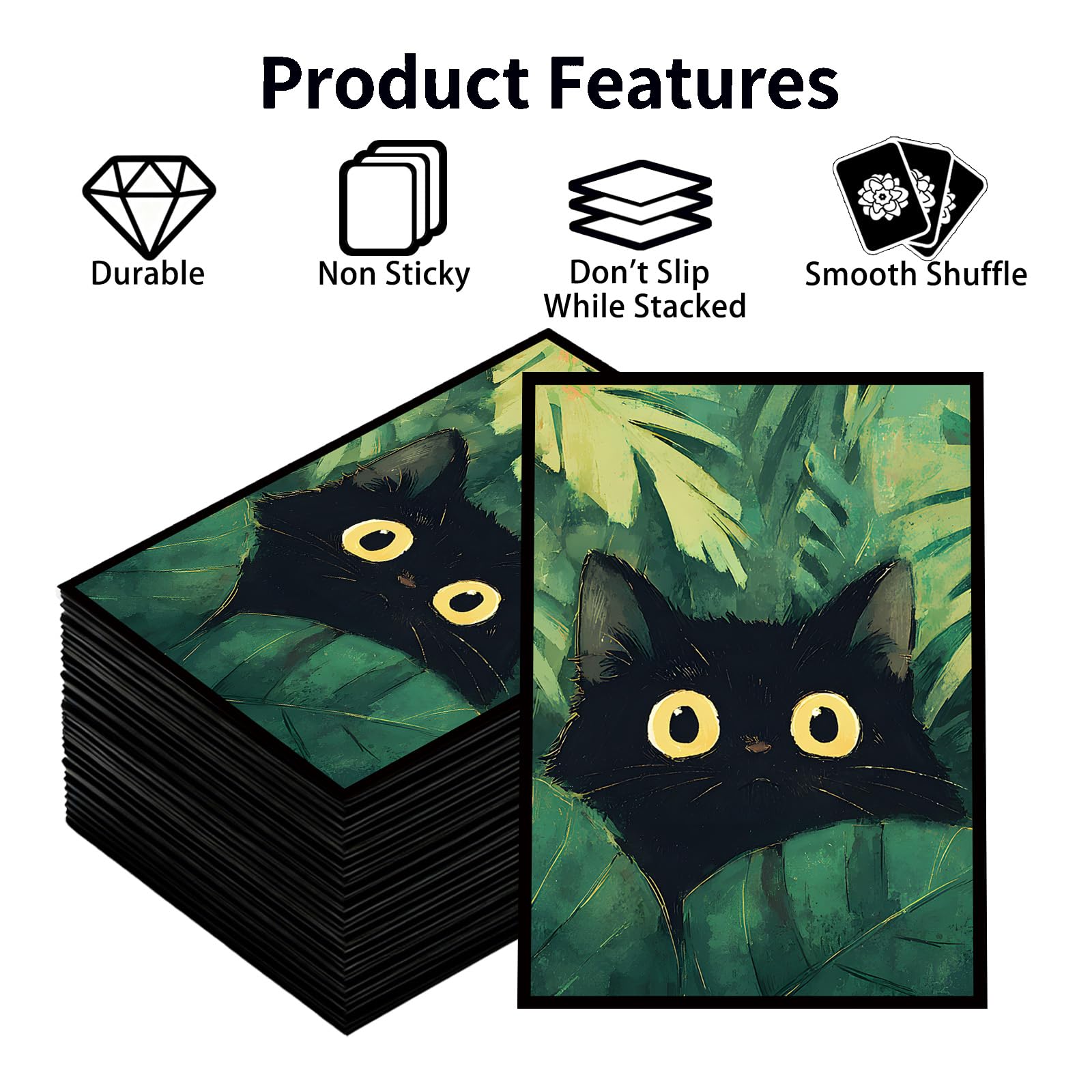 Fantasy - Fundas protectoras para cartas coleccionables MTG, 100 fundas protectoras mate para tarjetas TCG, fundas protectoras antideslizantes barajadas para tarjetas de tamaño estándar (hoja)