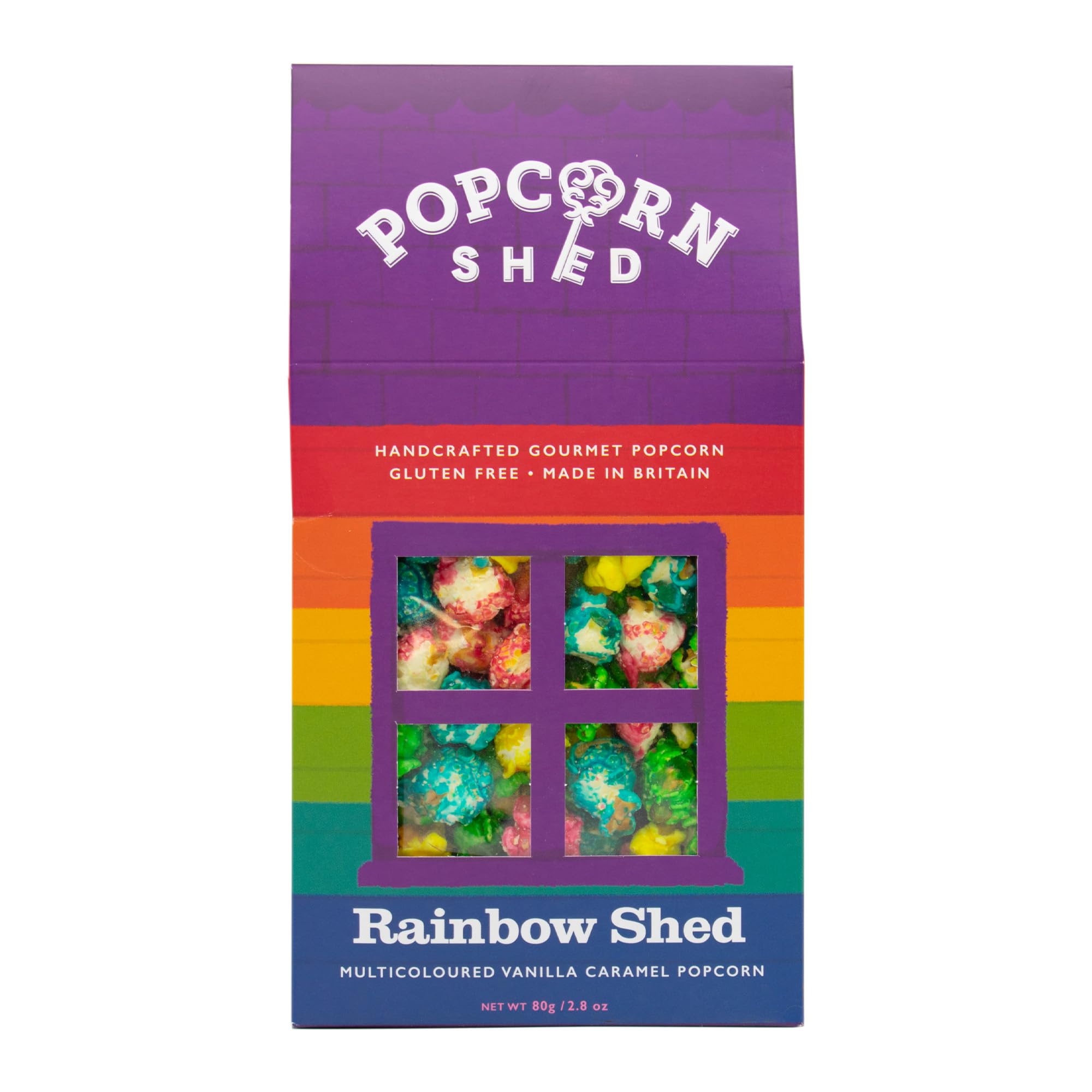 Popcorn Shed Rainbow Popcorn Shed 80g [Pack of 10]