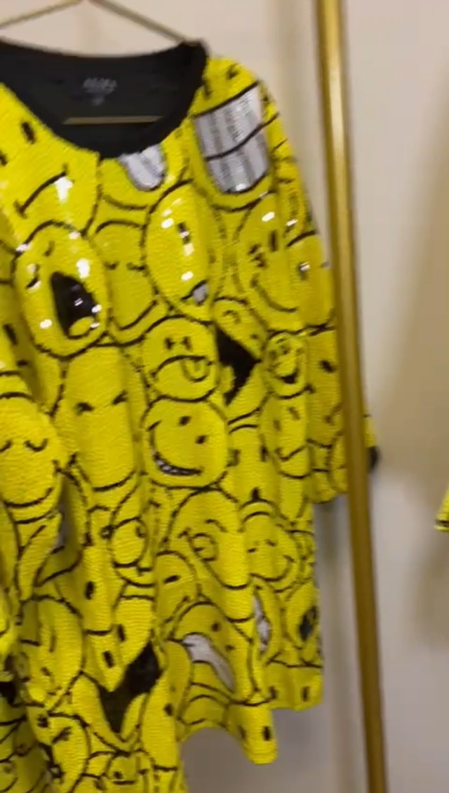 sequin smiley face dress Major Mood Sequin Smiles in Black The Local Group Apparel