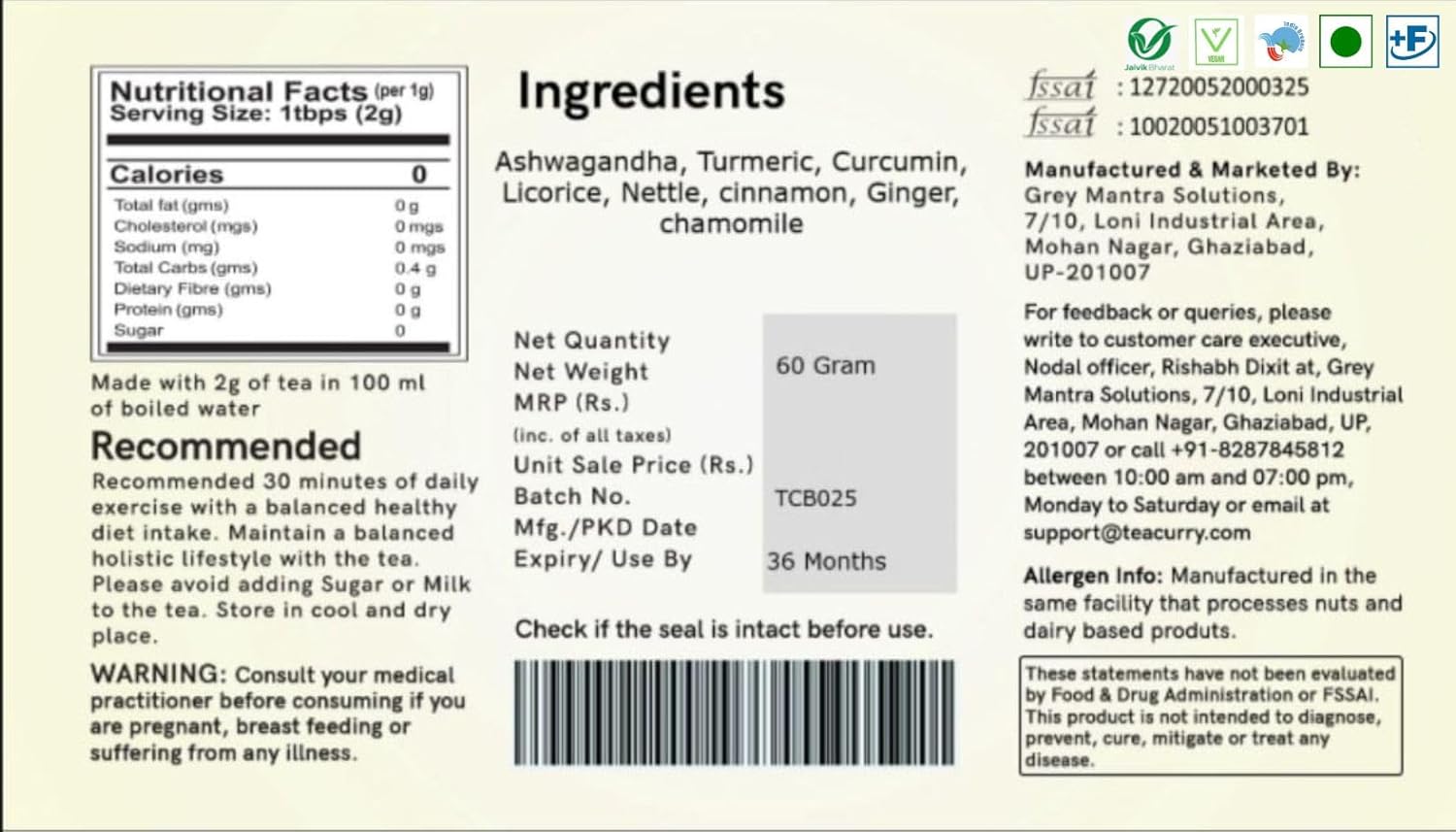 Buy Now Teacurry Thyroid Tea Bags|30 Tea Bags,1 Month Pack|Helps Wit... 8 Buy Now Teacurry Thyroid Tea Bags|30 Tea Bags,1 Month Pack|Helps Wit...