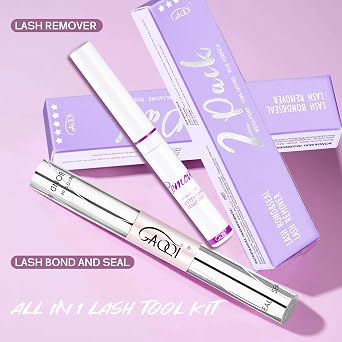 GAQQI Lash Bond and Seal + Remover, Lash Cluster Glue Black - 10ml+5ml