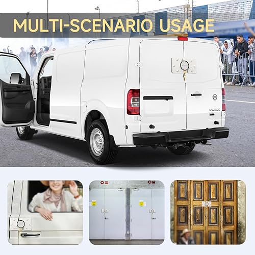 Miniatura 2 de SANATO Candados de grillete ocultos, candados con llave igual, cerraduras de puerta de remolque de acero sólido para carga, cerradura de seguridad