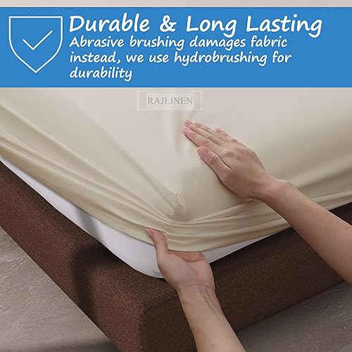 Miniatura 7 de Juego de sábanas Queen de 3 piezas, 1 sábana bajera, 2 fundas de almohada de lujo 1800, microfibra ultra suave, juego de sábanas de 3 piezas tamaño