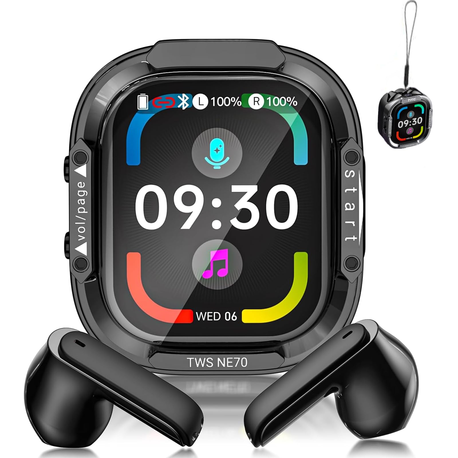 NE70 Earbuds, 2026 New NE70 AI Translation Earbuds in Real Time, Language Translator Headphones with LCD Touch Screen Audifonos Traductores Inglés Español Support 165 Languages for Travel Business