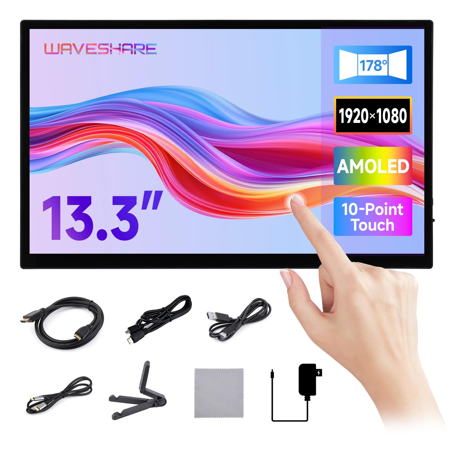 Amazon.com: Waveshare 13.3inch FHD AMOLED Touch Display, Supports