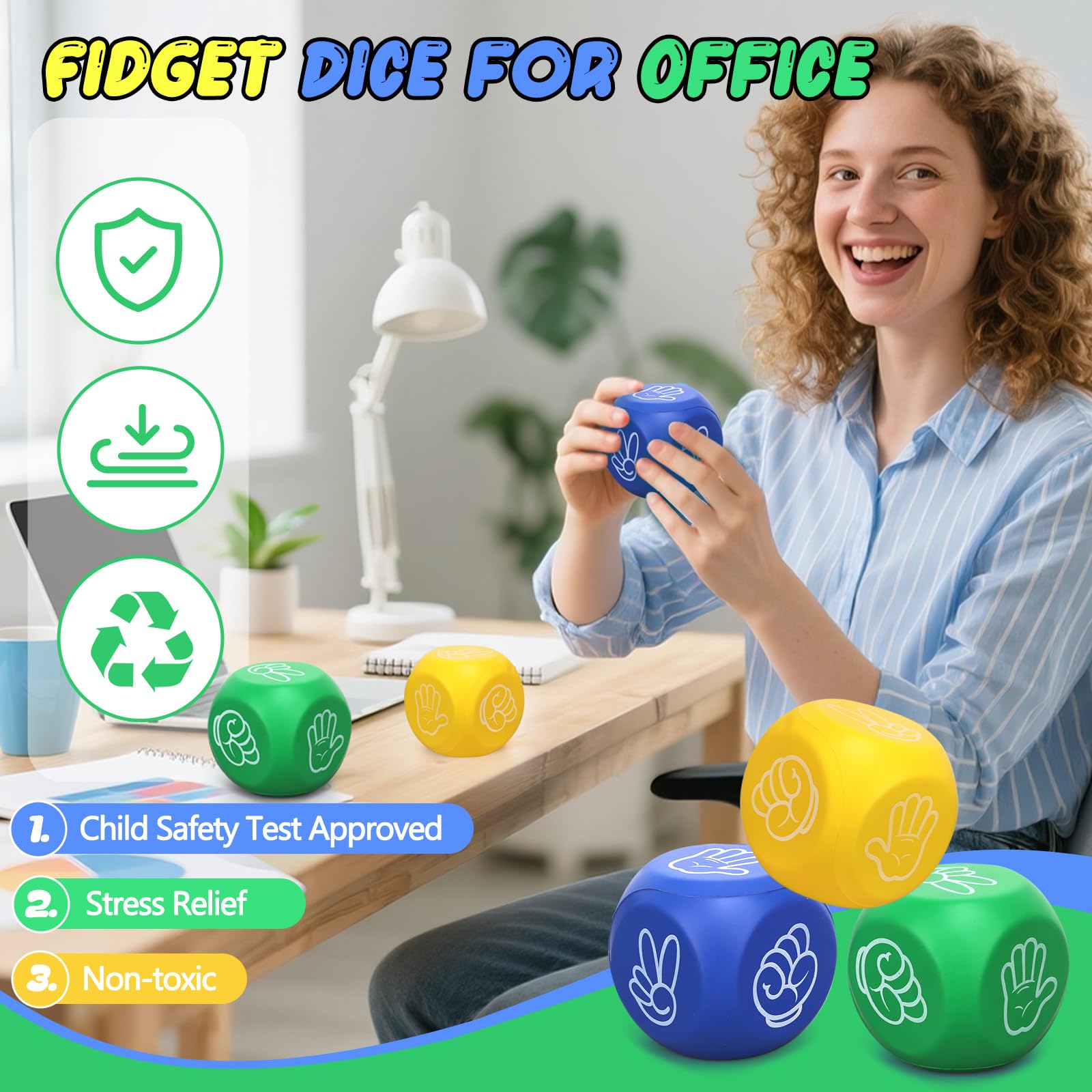 Squeeze Toy Foam Dice - Image 4